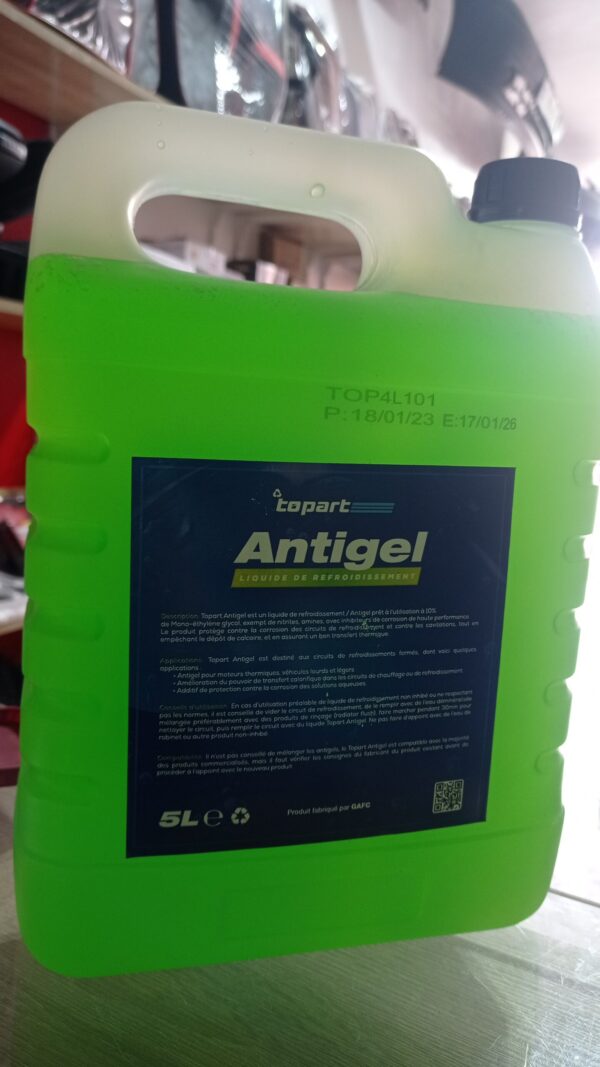 ANTIGEL TOPART LIQUIDE REFROIDISSEMENT +122°C -4°C 5L