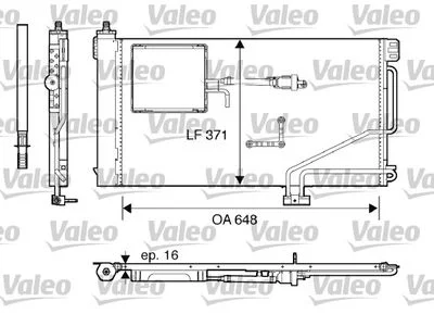 CONDENSER MERCEDES CLASS C W203 (371X640X16)