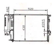 RADIATEUR BMW E39/5 MT 96-00 520X439X32